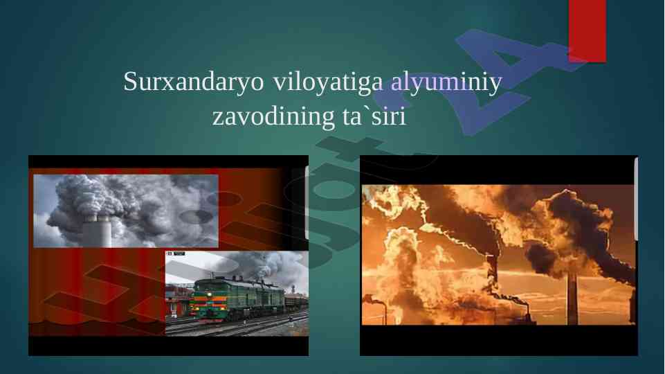 Surxandaryo viloyatidagi alyuminiy zavodi ta'siri