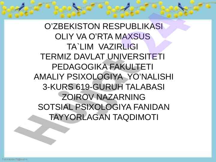 Ijtimoiy normalar va xulq atvor taqdimoti