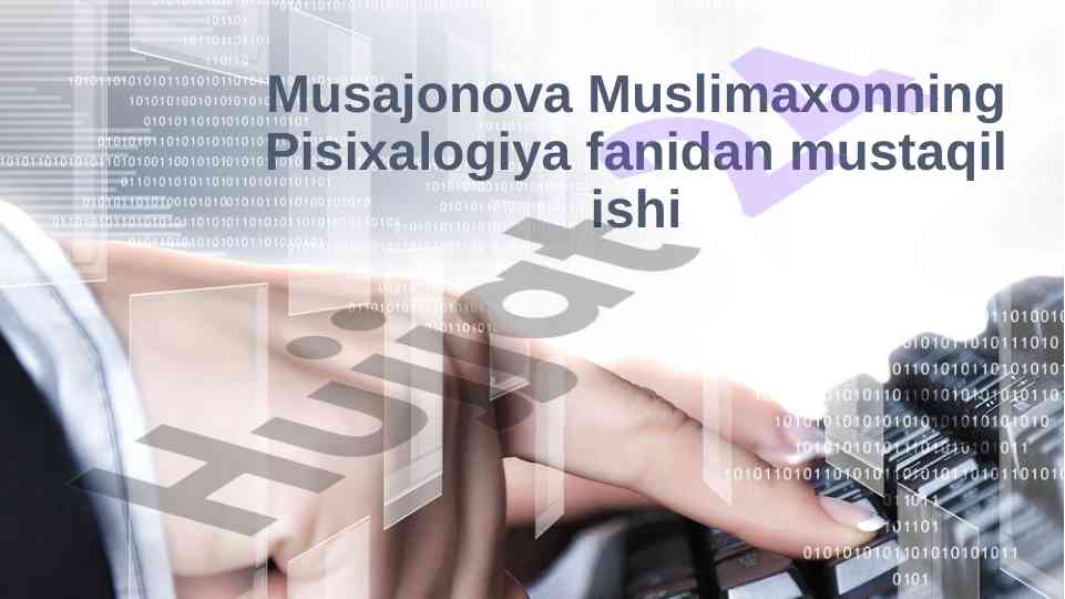 Ontogenezning psixik rivojlanishidagi xususiyatlar