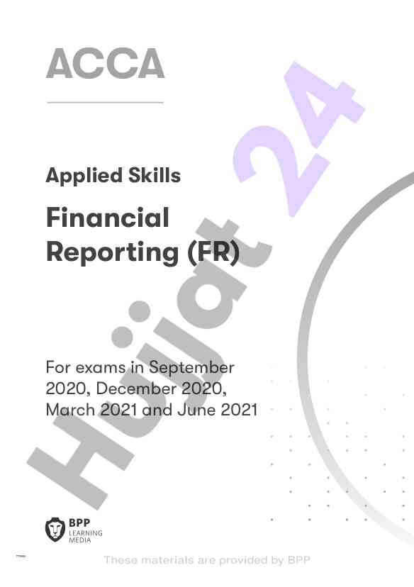 Acca applied skills financial reporting study materials
