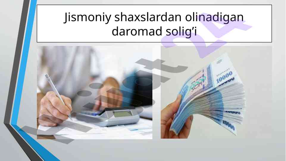 Jismoniy shaxslardan olinadigan daromad solig’i