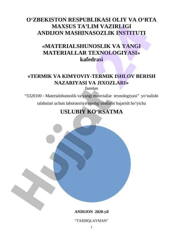 Materialshunoslik va yangi materiallar texnologiyasi