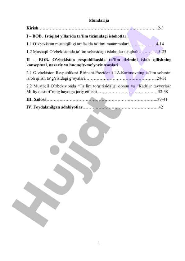 Ta'lim tizimidagi islohotlar va ularning o'rni