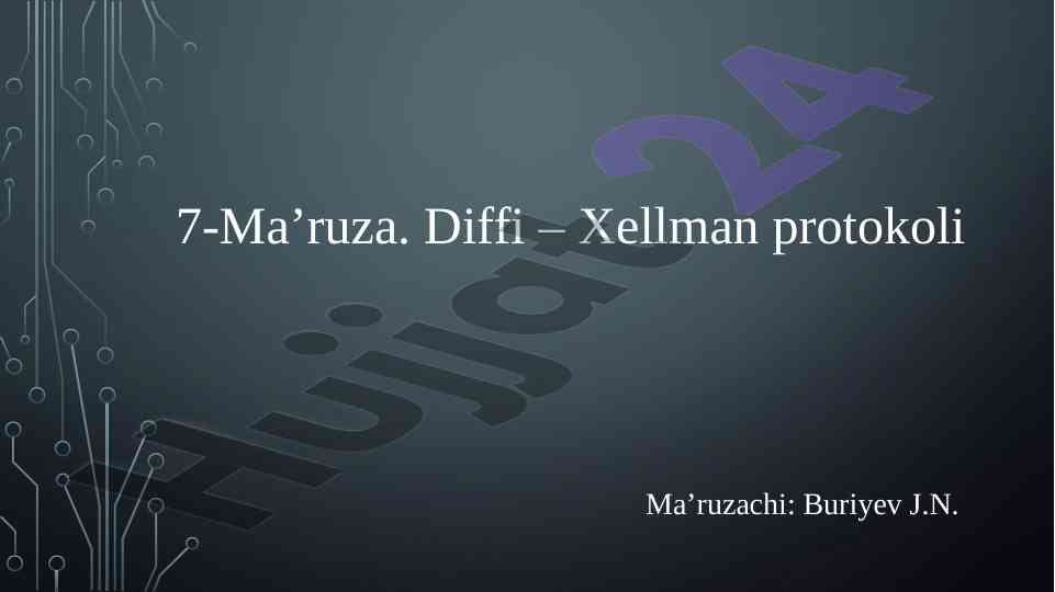 Diffi – xellman protokoli taqdimoti