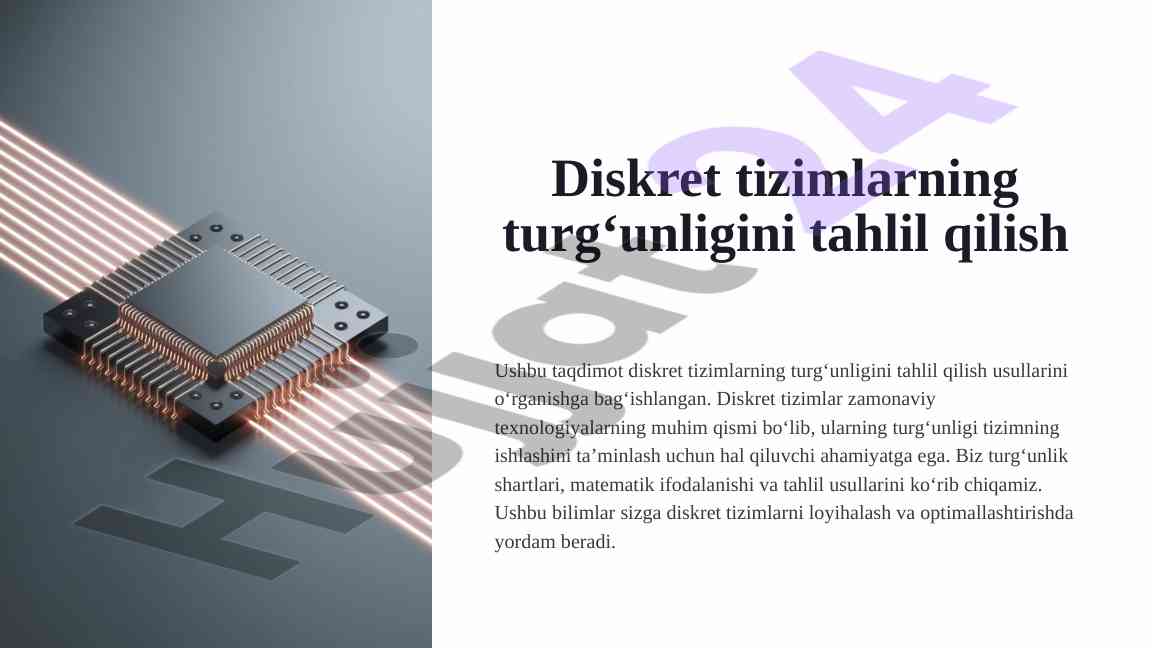 Diskret tizimlarning turg'unligini tahlil qilish usullari