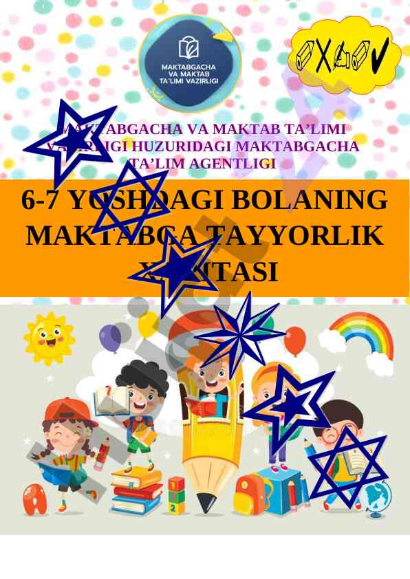 6-7 yoshdagi bolalar uchun maktabga tayyorlik xaritas