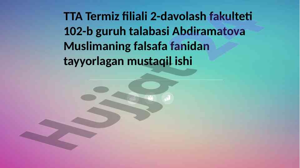 Ibn rushd va sharq falsafasi: mustaqil ish