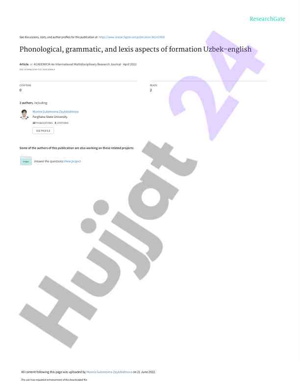Phonological grammatic and lexis aspects of formation