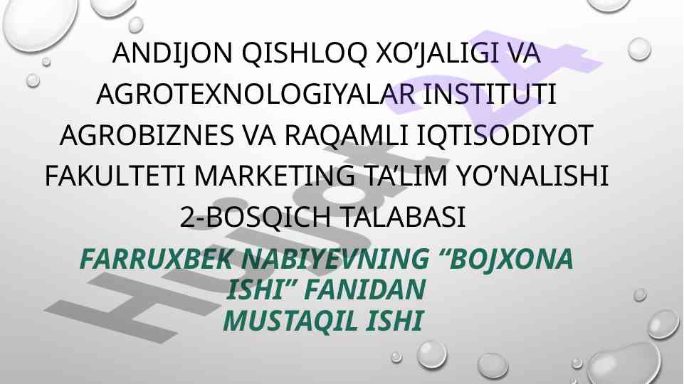 Bojxona ishining asosiy vazifalari