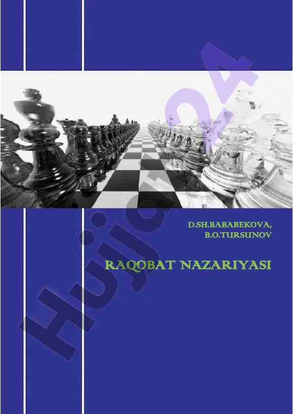 Raqobat nazariyasi o‘quv qo‘llanma 2020