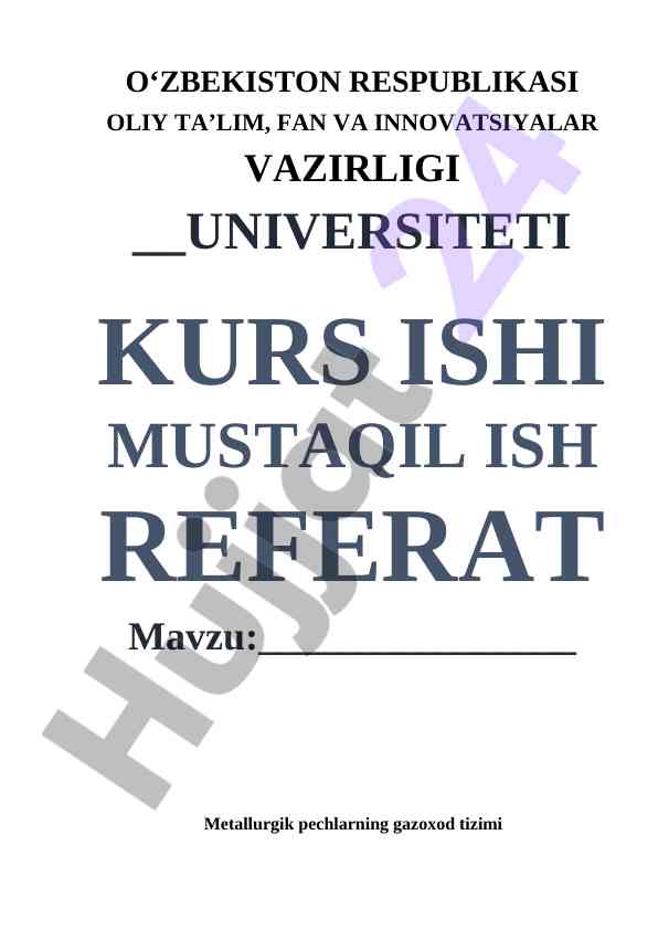 Metallurgik Pechlarning Gazoxod Tizimi