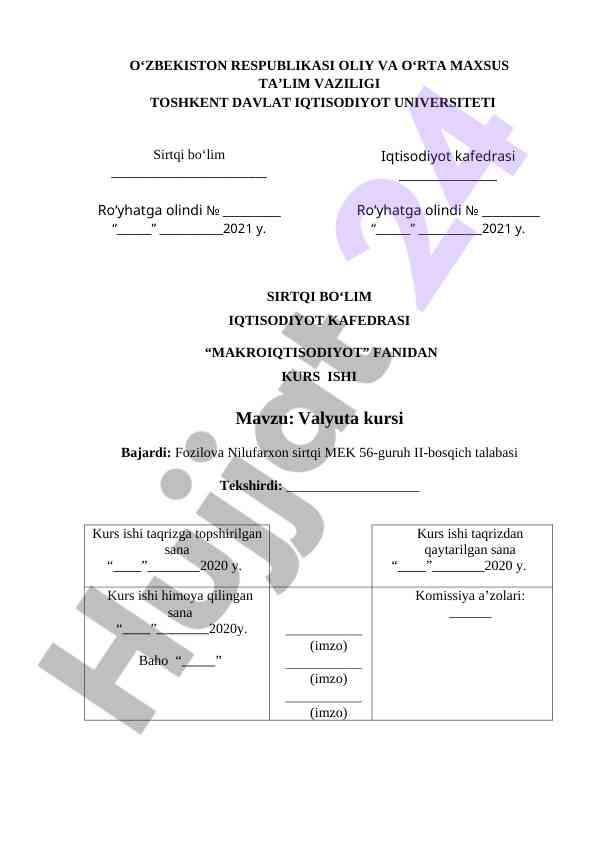 Valyuta kursi