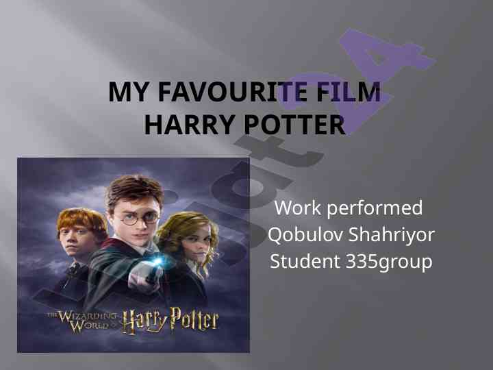 Harry potter filmiga referat