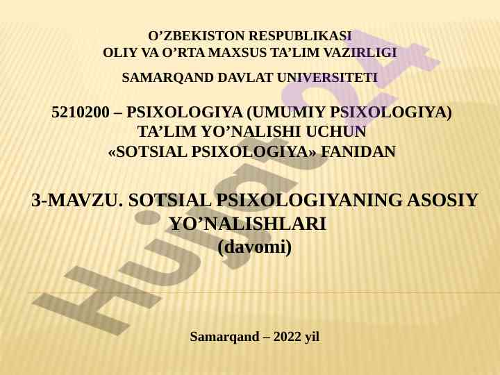 Sotsial psixologiya va sotsiometriya asoslari