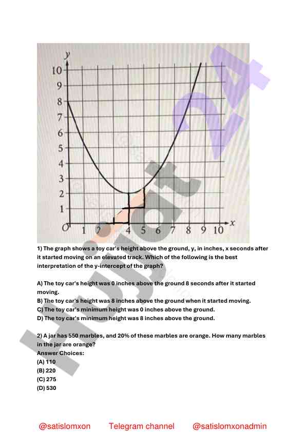 Toy car height interpretation and marble calculation