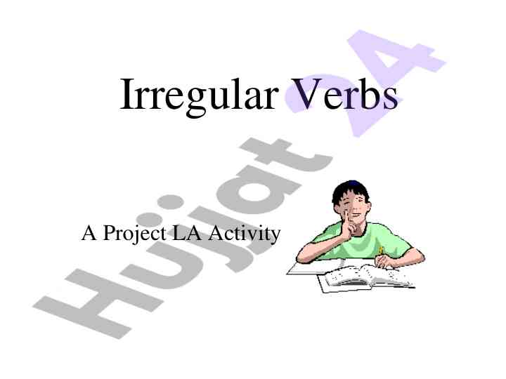 Common irregular verbs activity guide