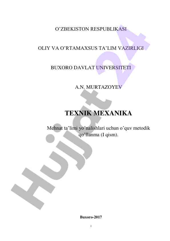 Mehnat ta’limi uchun o’quv metodik qo’llanma i qism