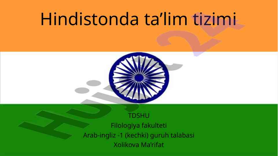 Hindistonda ta'lim tizimi haqida qiziqarli ma'lumotlar