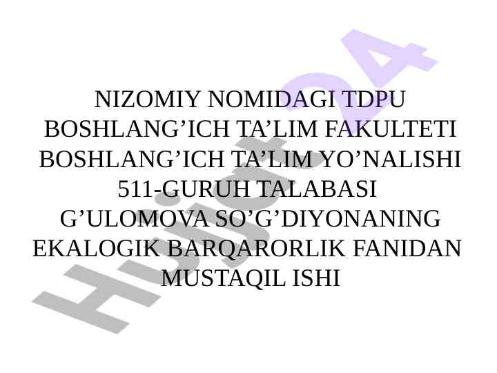 Barqaror rivojlanish strategiyasi