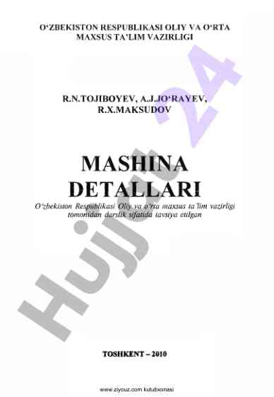 Mashina detallari darslik tahriri