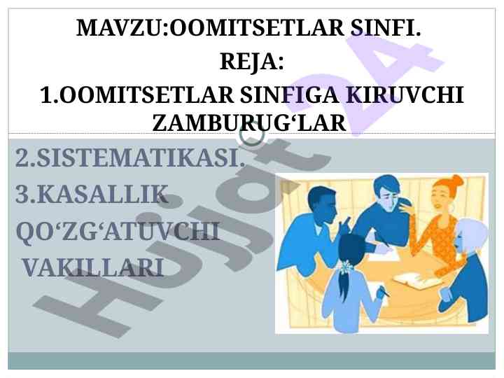 Oomitsetlar sinfi tushunchasi va sistematikasi