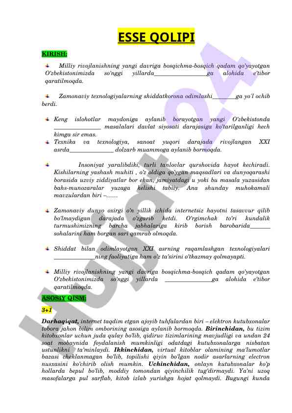 Zamonaviy texnologiyalar va ularning rivojlanishi