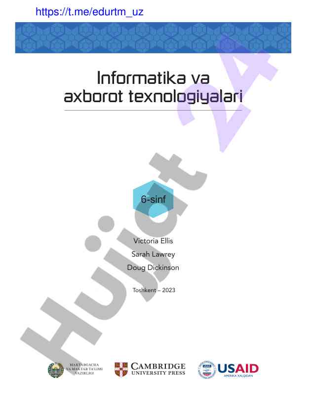 Informatika va axborot texnologiyalari 6-sinf