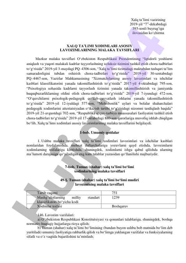 Malaka tavsiflari va yoshlarni aniqlash tizimi