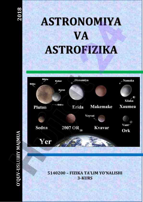 O'quv-uslubiy majmua astronomiya va astrofizika