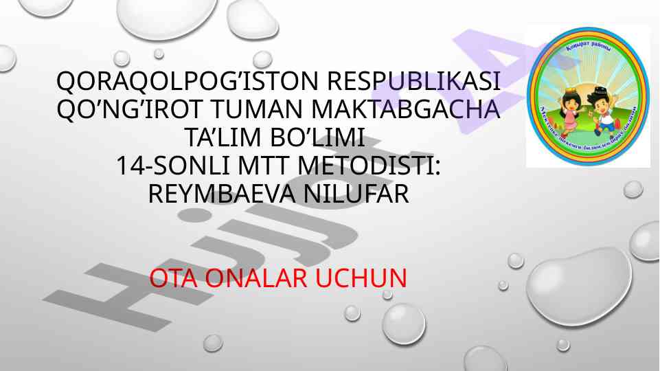 Mas'uliyatli bola tarbiyasi uchun tavsiyalar