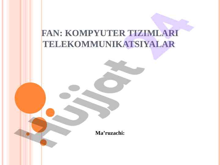 Axborot texnologiyalari va tizimlari darslik