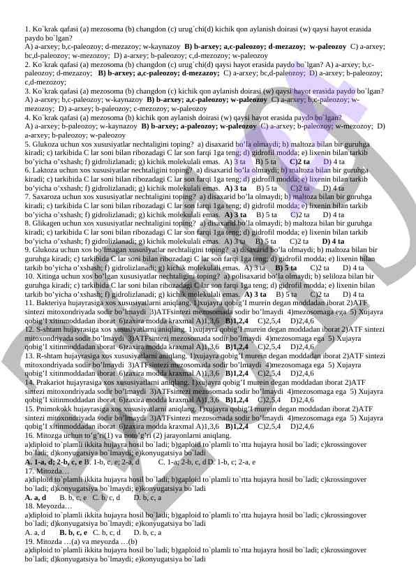Hayot erasida ko`krak qafasi paydo bo`lishi