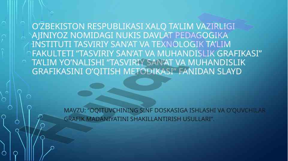 Oqituvchining Sinf Doskasiga Ishlashi
