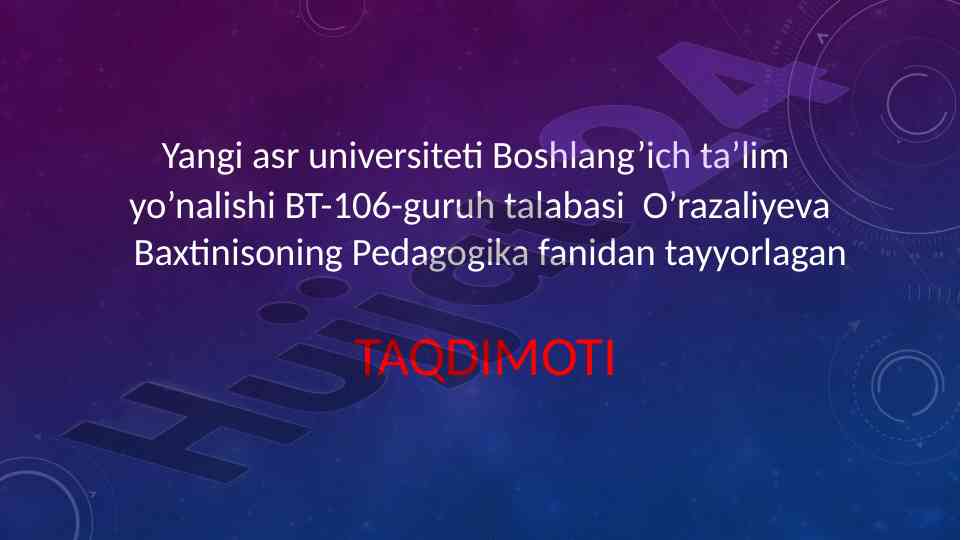 Bo'lajak boshlang'ich sinf o'qituvchilarining innovatsion ko'nikmasi