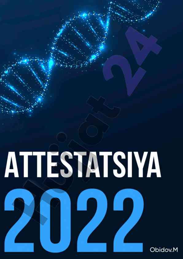 Testlar yordamida energiya almashinuvi va genetik tahlil