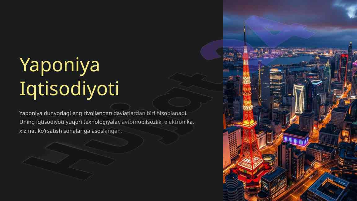 Yaponiya iqtisodiyoti haqida ma'lumotlar