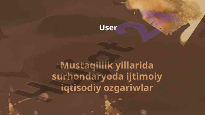 Surhondaryoda ijtimoiy-iqtisodiy o'zgarishlar 1991-2023