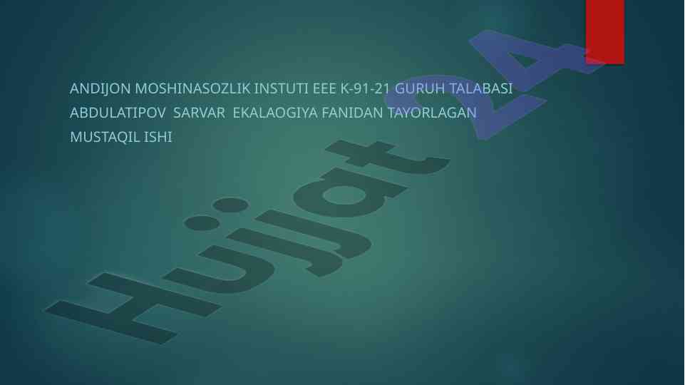 Biosfera tuzilishi va vazifasi haqida mustaqil ish