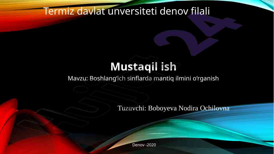 Boshlang‘ich sinflarda mantiq ilmini o‘rganish
