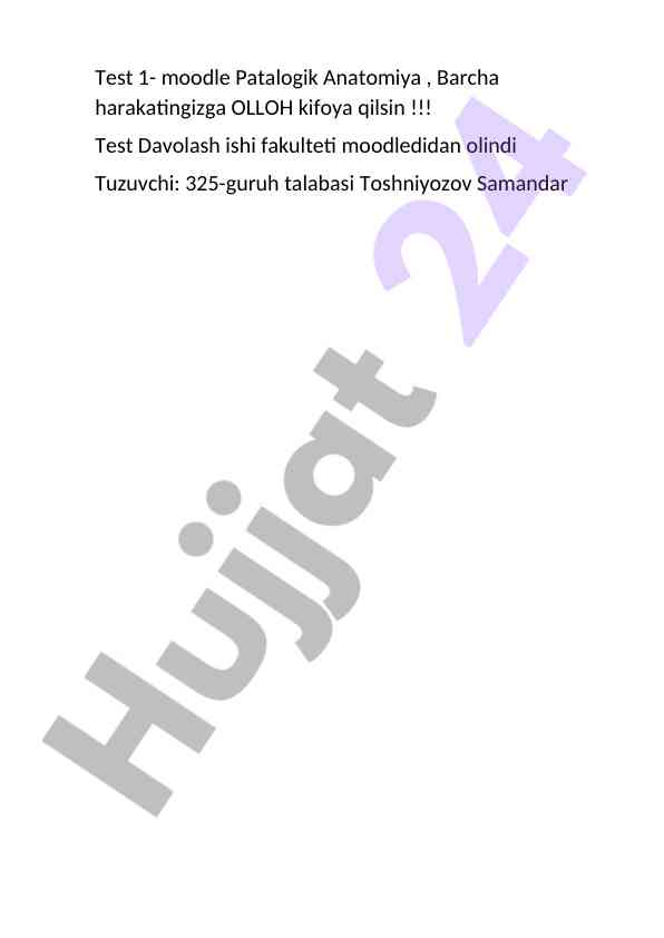 Moodle patalogik anatomiya testi