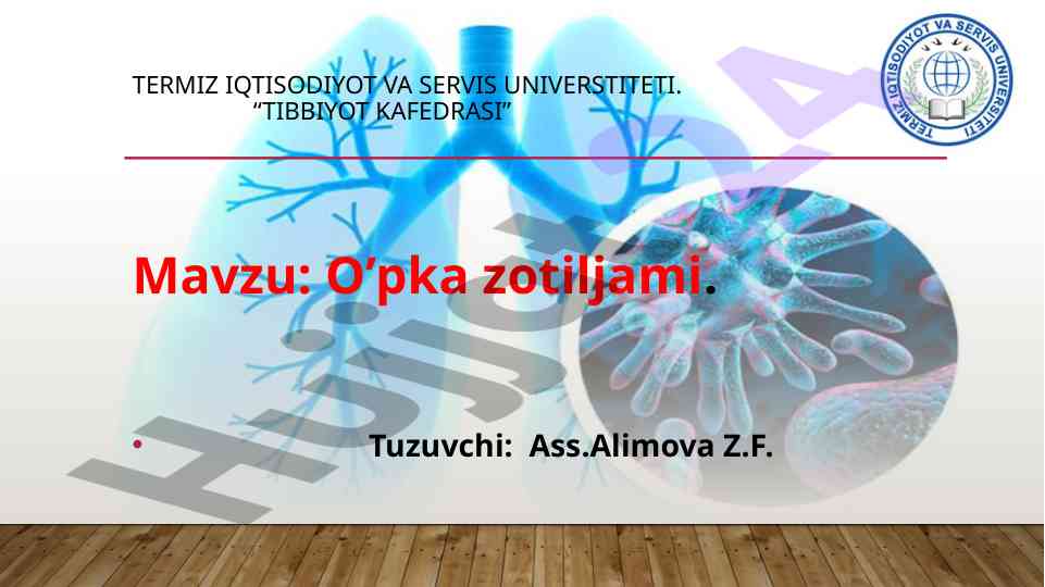 O’pka zotiljami: etiologiya va patogenezi