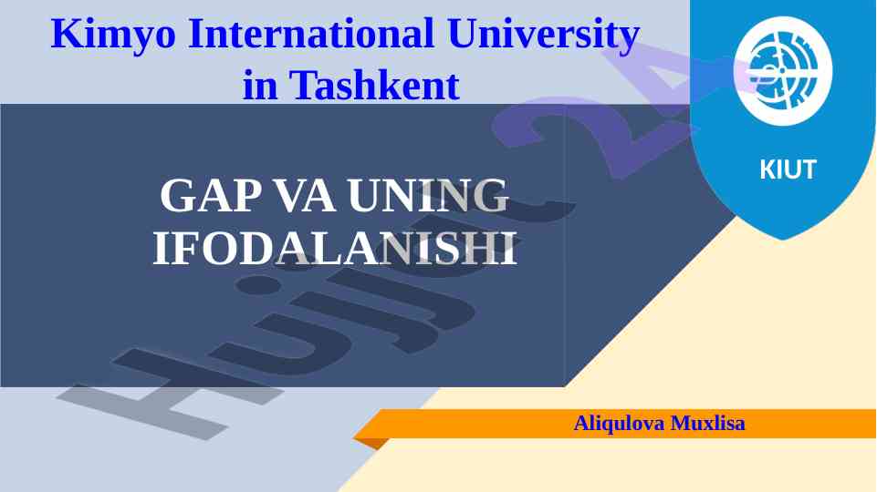 Gap va uning ifodalanishi tilshunosligi haqida