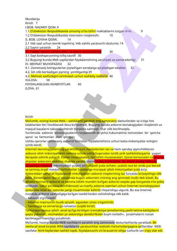 O‘zbekiston respublikasida internet rivojlanishi