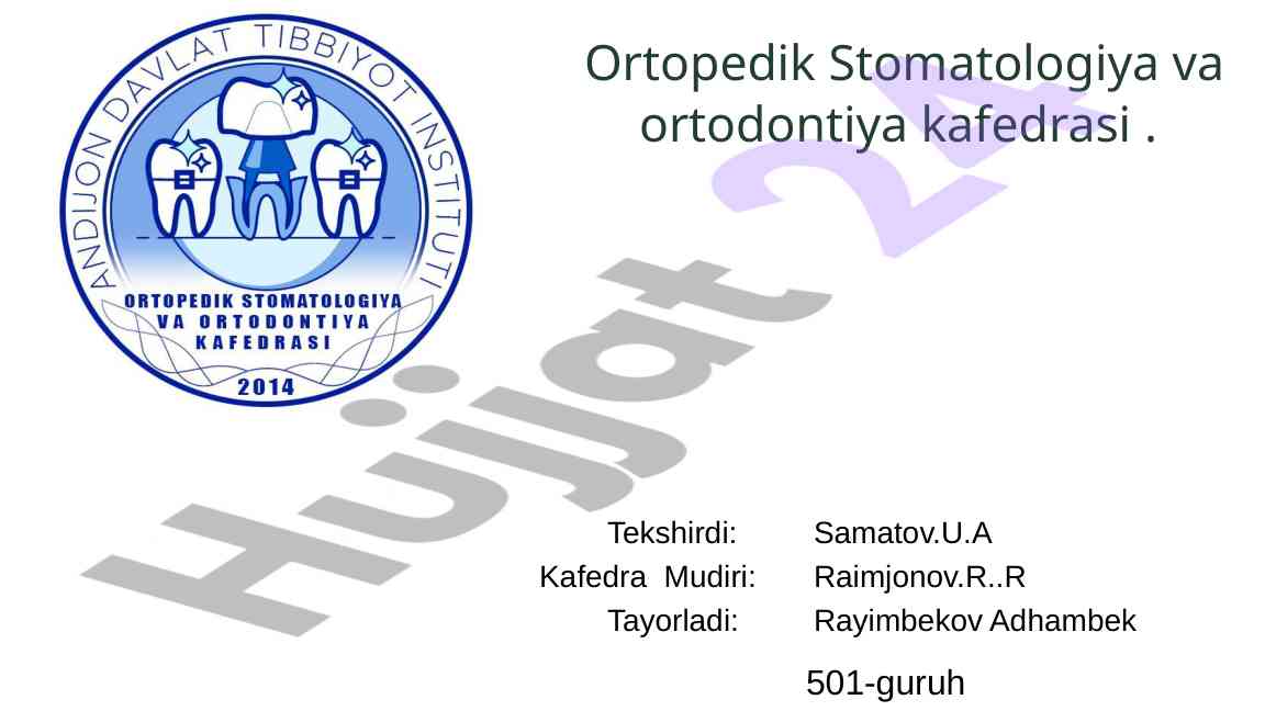 Parodont kasalliklari davolashda suyak to‘qimasi plastikasi