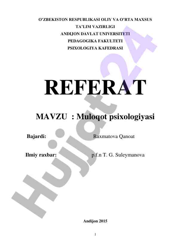 Muloqot psixologiyasi tahlili va asosiy omillari