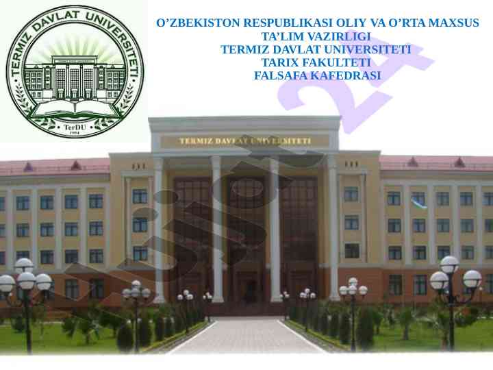 Borliq va rivojlanish falsafasi mavzu rejasi