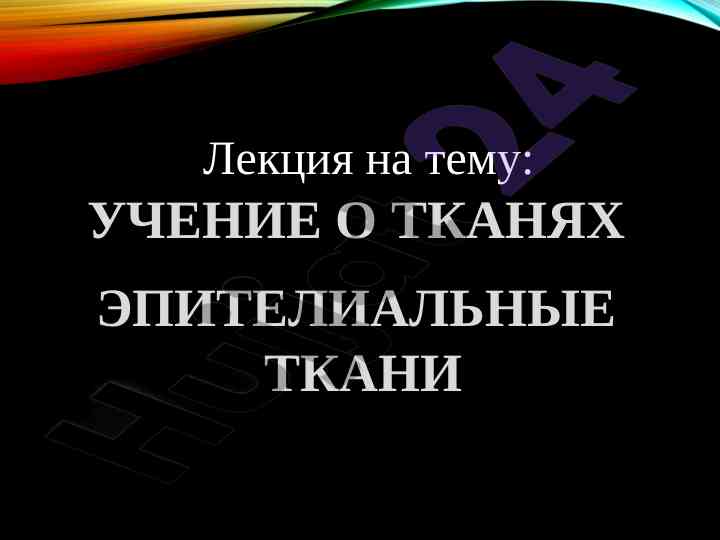 Учение о тканях эпителиальные ткани в органах