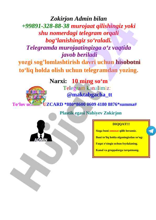 Yozgi sog’lomlashtirish davri hisoboti 2022