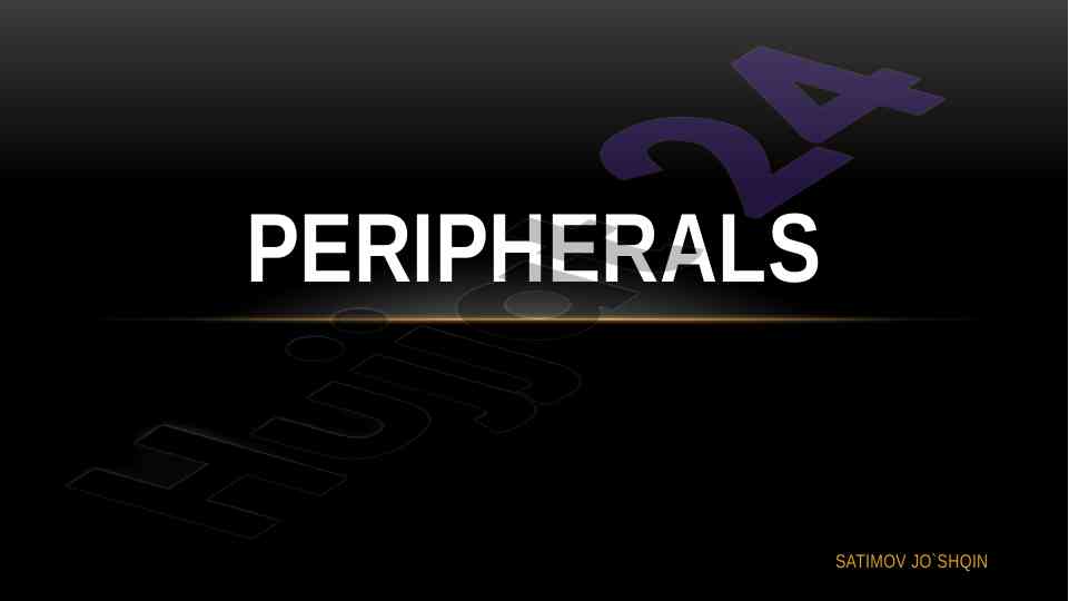 Peripherals and their importance in modern computing
