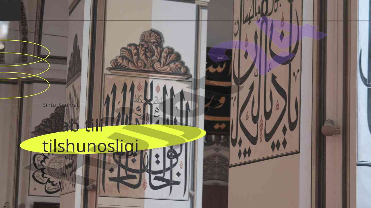 Arab tili tarixi va rivojlanishi